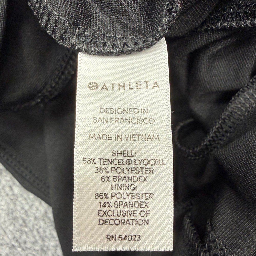 Athleta Womens Black Tencel Blend Wide Leg Seam Detail Pants XS RN 54023 - Picture 7 of 9